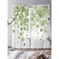 thumbnail image 3 of Sage Green Gradient Sheer Curtains 96 Inch Length 2 Panels Set Window Treatments, Abstract Polka Dots Vintage Modern Art Rod Pocket Semi Curtains for Living Room/Bedroom/Kitchen Décor, 104"W x 96"L, 3 of 7