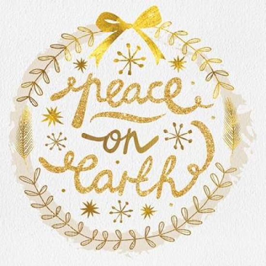 White Christmas Wreath II Canvas Art - A Fresh Bunch(24X24)
