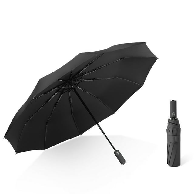 Paraguas de apertura automática, plegable y giratorio, con protección solar y pegamento, marco de metal, portátil, resistente al viento y a los rayos UV, ideal para patio, playa, exteriores,