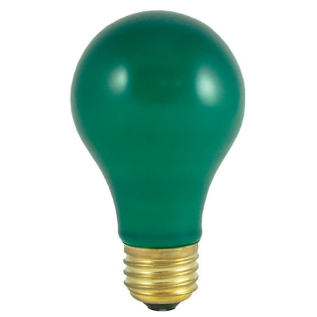 Standard Base Ceramic - 60 Watt Incandescent Standard A19 Medium Base Ceramic Green, Case of 48