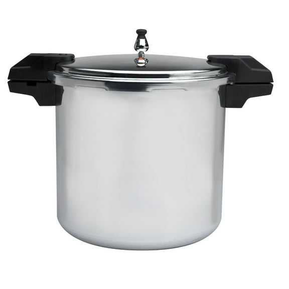 Mirro 92122A Polished Aluminum 5 / 10 / 15-PSI Pressure Cooker / Canner Cookware, 22-Quart, Silver