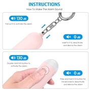 Personal Alarm for Women, 130dB Loud Safety Alarm with LED Flashlight Rechargeable Safety Alarm Keychain for Women, Kids, Students, Girls, Elderly, Pink