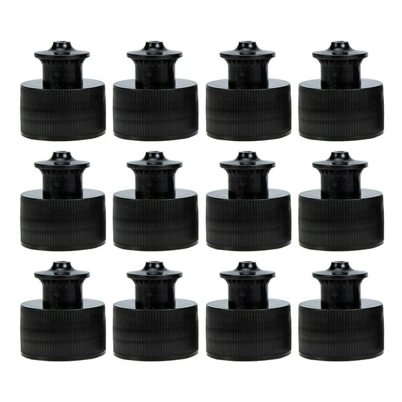 NUTEDOM 30PCS Plastic Water Bottle Replacement Caps 28mm Reusable Push Pull Sport Lid