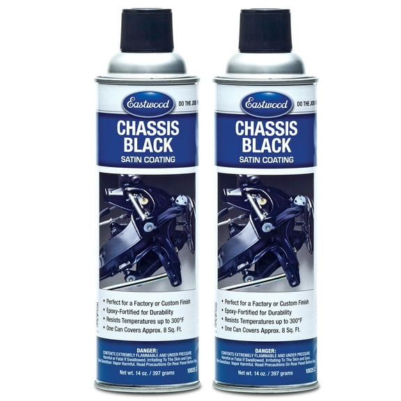 Eastwood Chassis Black Satin Frame Aerosol Spray Paint 14 oz  2 Pack