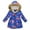 Blue, variant on TAIAOJING Toddler Baby Girls Jacket Hooded Kids Winter Thick Warm Hooded Windproof Print Coat Outwear Jackets 2-3 Years