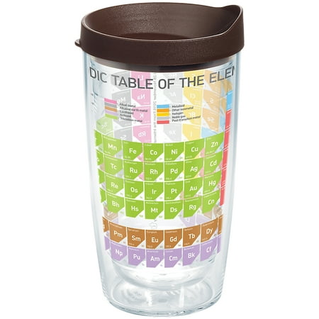 

Tervis The Periodic Table of Elements Made in USA Double Walled Insulated Tumbler Travel Cup Keeps Drinks Cold & Hot 16oz Clear