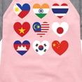 thumbnail image 3 of Instant Message - AAPI Heart Flags  - Toddler & Youth Girls Raglan Graphic T-Shirt, 3 of 5
