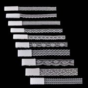eZthings Designer Decorating Embroidered Lace and Trims for Sewing and DIY Craft Projects (30 Yard, 10 Style Set (Each style 3 Yard))