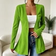 thumbnail image 2 of Uootdi Women's Collarless Single Button Blazer Long Sleeve Work Cardigan Open Front Corduroy Jackets Slim Fit Business Casual Women Top, 2 of 7