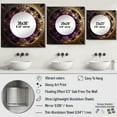 thumbnail image 4 of Designart "Heavenly Mandala In Enigmatic Purple & Blue V" Boho Mandala Square Mirror Wall Decor Traditional - Large Purple Square Bathroom Mirror - Square Printed Wall Mirror Art, 4 of 5