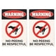 thumbnail image 1 of EeaseMX 2 piezas de señal de advertencia de hierro para perro, sin baño, vintage, sin orinar, 1 of 8