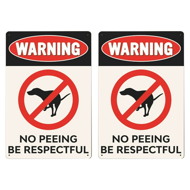 EeaseMX 2 piezas de señal de advertencia de hierro para perro, sin baño, vintage, sin orinar