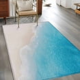 thumbnail image 2 of Blue Beach Summer Area Rugs 2.7'x5', Washable Small Throw Rugs for Kitchen Bedroom, Ocean Seaside Nautical Ombre Indoor Outdoor Rug Non-Slip Low Pile Carpet Runner Reversible Floor Mats, 2 of 8