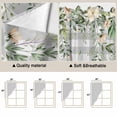 thumbnail image 5 of Swag Valance Curtains for Windows, Watercolor Floral Light Filtering Kitchen Curtains, Spring Flowers Leaves Plants Gray Plaid Window Treatment Valances for Living Room, 36x36 - 2 PCS, 5 of 9