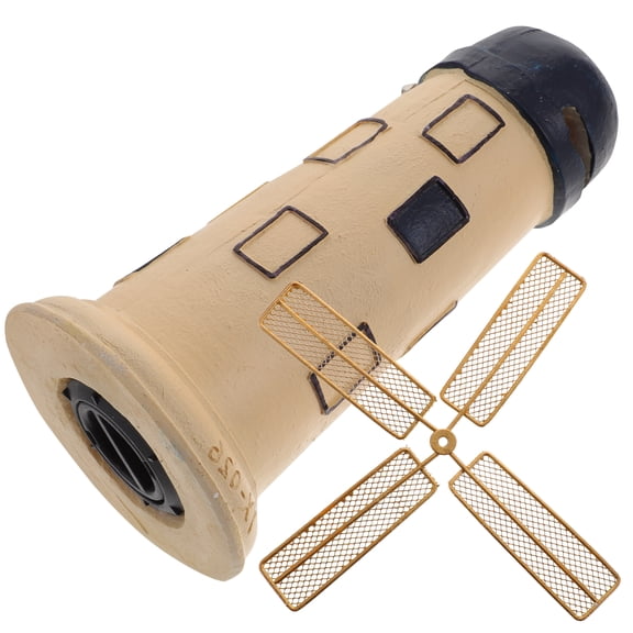 NIAIZEK Vintage Rustic Mini Windmill Resin Figurine Set for Indoor Home Decor, Farmhouse Style Decorative Craft