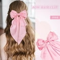 thumbnail image 4 of LQQBOX Hair Bows for Girls and Women - 3 Pcs Ribbon Hair Accessories in Black, White, and Pink, 4 of 7