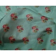 thumbnail image 4 of oneOone Silk Tabby Fabric Floral Block Printed Fabric 1 Yard 42 Inch Wide, 4 of 4