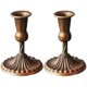 thumbnail image 3 of Metal Candlestick 2Pcs Vintage Candle Holder Golden Decorative, 3 of 4