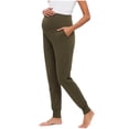 thumbnail image 2 of QSXADF Maternity Yoga Pants Pregnancy Workout Leggings Solid Maternity Yoga Pants Supportive Belly Cuffed Ankle Full Length Wear Women's Pants Ladies Lounges Pants, 2 of 6