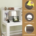 thumbnail image 6 of 42.5" Computer Desk with Hutch & Power Outlets, Study Desk Writing Desk for Home Office,White, 6 of 9