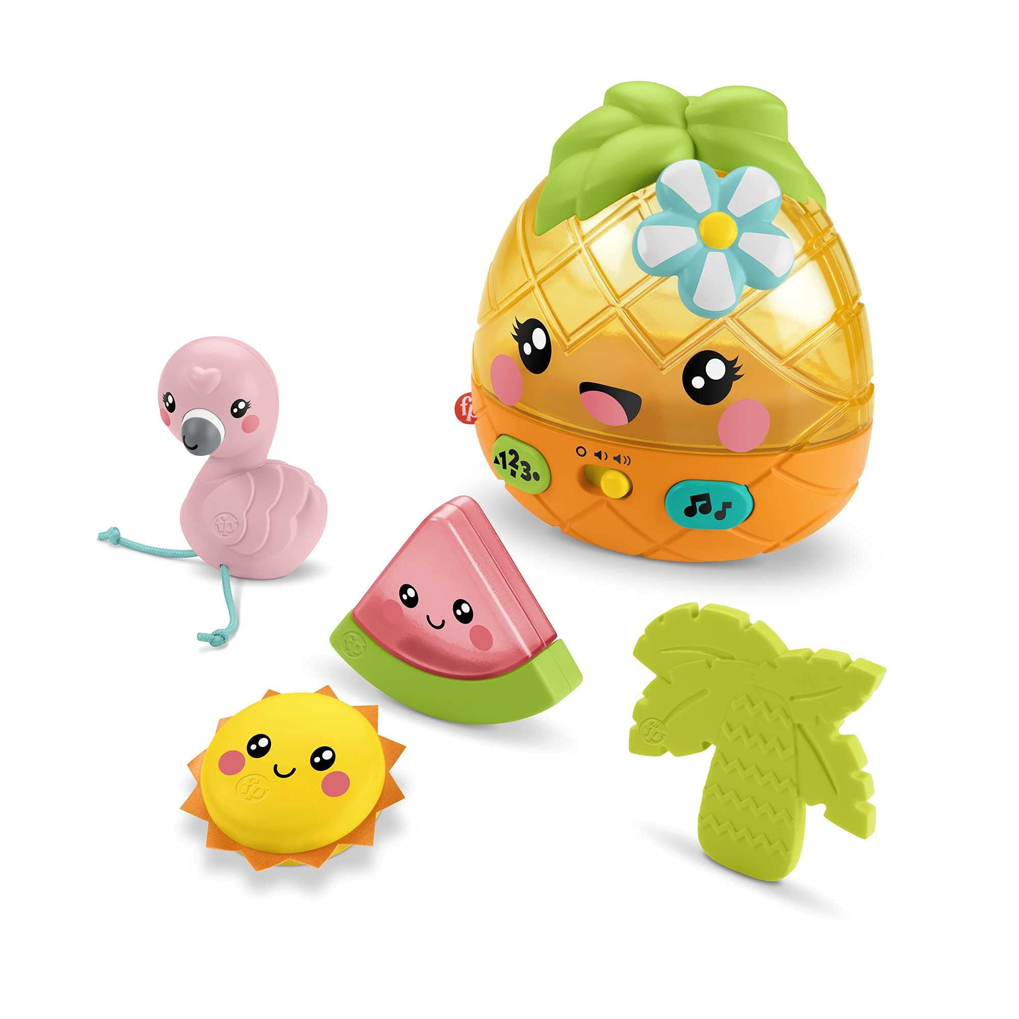 Fisher-Price Paradise Pals Magical Lights & Tunes Pineapple Toy for Baby Toddler Learning