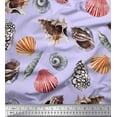 thumbnail image 1 of Soimoi Rayon Fabric Colorful Shells Ocean Printed Fabric 1 Yard 42 Inch Wide, 1 of 3