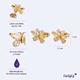 thumbnail image 5 of Aretes para Mujer LuckyLy de Mariposa con Cristal y Zirconias, Modelo Gina dorado UNITALLA, 5 of 7