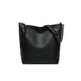 thumbnail image 2 of Designer Hobo Shoulder Bag, Black Faux Leather, Chain Strap, Studded Detail, 2 of 10