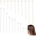 thumbnail image 1 of 20 Piezas de Adornos para el Cabello con Borlas de Perlas de Imitación, Colgantes, Pinzas Decorativas y Accesorios para Rastas. Incluyen Anillas Abiertas de Aleación., 1 of 5