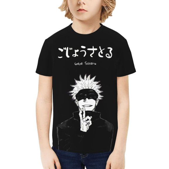 Jujutsu Kaisen Satoru Gojo Kids T-Shirt 3d Printed Graphic T-Shirts Boys And Girls Short Sleeve Shirts For Youth Kids X-Small