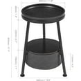 thumbnail image 3 of Round End Table, Round Side Table with Storage Basket,11.8*17.8”Round Sofa Table,Small Round Table,Small Coffee Table Living Room Bedroom, 3 of 18