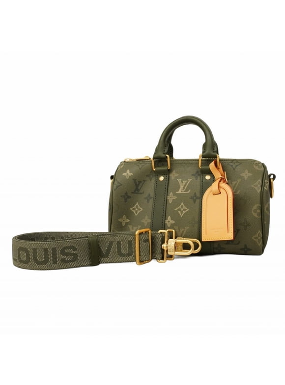 Pre-Owned Louis Vuitton Monogram Surplus Keepall Bandouliere 25 Handbag M26930 Khaki... (Good)
