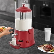 Miumaeov 10 L Commercial Hot Chocolate Dispenser Hot Beverage Warmer Hot Chocolate Maker Machine Hot Drinks Pot 110V 400W Electric Chocolate Heater with Adjustable Temperature 86-194 °F Red