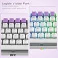 thumbnail image 4 of XVX Pudding Keycaps - PBT Keycaps, Shine Through Keycaps, Full Size Keyboard Keycaps Set, Custom Keycaps for 61/68/84/87/82/100 Cherry Gateron MX Switches Mechanical Keyboard, White/Purple, 4 of 7