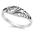 thumbnail image 1 of Sterling silver ring Dome swirl ring~5, 1 of 1