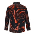 thumbnail image 4 of Sweater Men Long Sleeve Hooded Zip Sweatshirts Clearance Printed Casual Cardigan Button Up Shirt Long Sleeve Lapel Top, 4 of 4