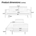 thumbnail image 5 of Leumius 71.7" Teddy Fleece Sleeper Sofa,3 Adjustable Backrest,2 Pillows, Convertible Futon Sofa Bed Folding Couch for Small Space,Living Room,Light Beige, 5 of 5