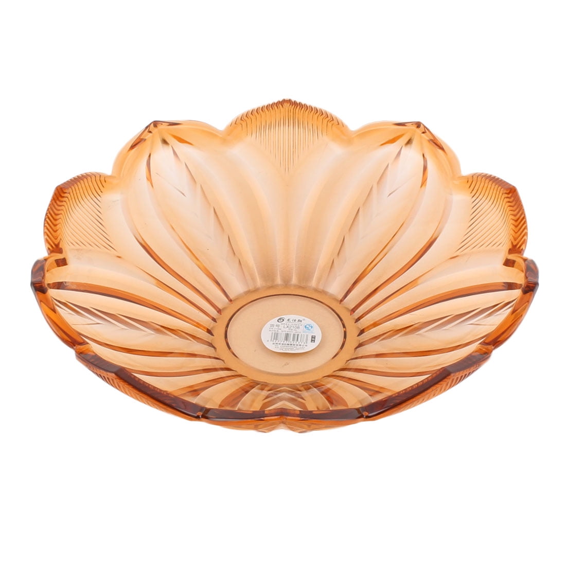 Household Plastic Lotus Shape Fruit Vegetable Dessert Dish Plate Container by Unique-Bargains