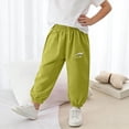 thumbnail image 5 of AherBiu Baby Toddler Clothes Kids Girls Sunproof Pants Lightweight Casual Loose Elastic Waisted Joggers Pants(1-2 Years,Mint Green), 5 of 7