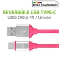 thumbnail image 4 of Flexible / Soft / Tangle-Free Type A to type C Data cable - by Cellet - Pink, 4 of 5