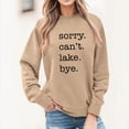 thumbnail image 2 of Vedolay Womens T Shirts Hoodies for Women Oversized Long Sleeve Shirts Pullover Crewneck Sweatshirts Casual Tops,Khaki L, 2 of 3