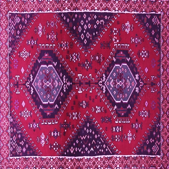 Ahgly Company Indoor Square Persian Pink Traditional Area Rugs, 3' Square