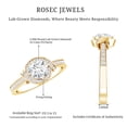 thumbnail image 5 of Lab Created Diamond Circle Engagement Ring with Halo - 0.9 Carat - EF-VS Quality, 18K Yellow Gold, US 7.50, 5 of 8