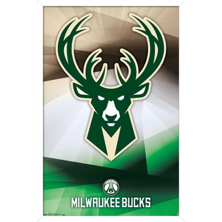 NBA Milwaukee Bucks - Logo 16 Wall Poster 14.725 x 22.375 Framed