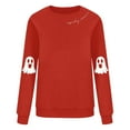 thumbnail image 4 of SBYOJLPB Women’s Fashion Printed Blouse Long Sleeve Round Neck Casual Loose Top Halloween Sweatshirt Ladies’ Holiday Party Wear Pullover Shirt Red, 4 of 4