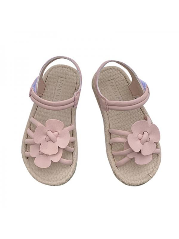 Toddler Girl's Sandals KOSISOK Flower Princess Open Toe Strap Beach Sandals 