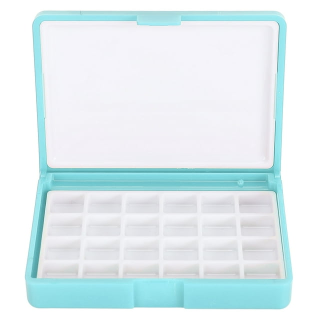 Boîte à Aquarelle Portable, Boîte à Aquarelle Vide à Plusieurs Compartiments 2pcs Compact et Portable Aquarelle Vide Pâle pour Peintures Acryliques et Rouges à Lèvres