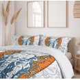 thumbnail image 6 of Ambesonne Floral Duvet Cover Set, Surfboard and, 2-Calking, Slate Blue Pale Grey, 6 of 7