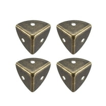 Unique Bargains Metal Box Corner Protectors Edge Guard Protector 21 x 21 x 21mm Bronze Tone 4Pcs