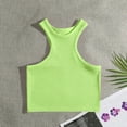 thumbnail image 2 of AherBiu Crop Tops for Women Ribbed Tank Tops Racerback Workout Cami Shirts Stretchy Slim Tees Solid Color, 2 of 3